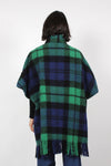 Ivy Plaid Blanket Poncho XS-L