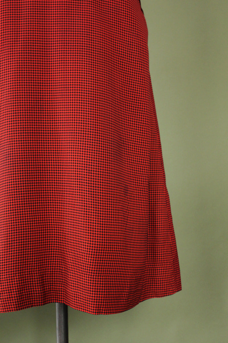 Vermilion Checkered '40s Dress L
