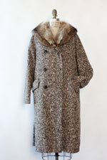 Lucy Fur Collar Tweed Coat M/L