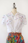 Sonia Rykiel Embroidered Novelty Blouse S/M