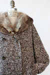 Lucy Fur Collar Tweed Coat M/L