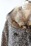 Lucy Fur Collar Tweed Coat M/L