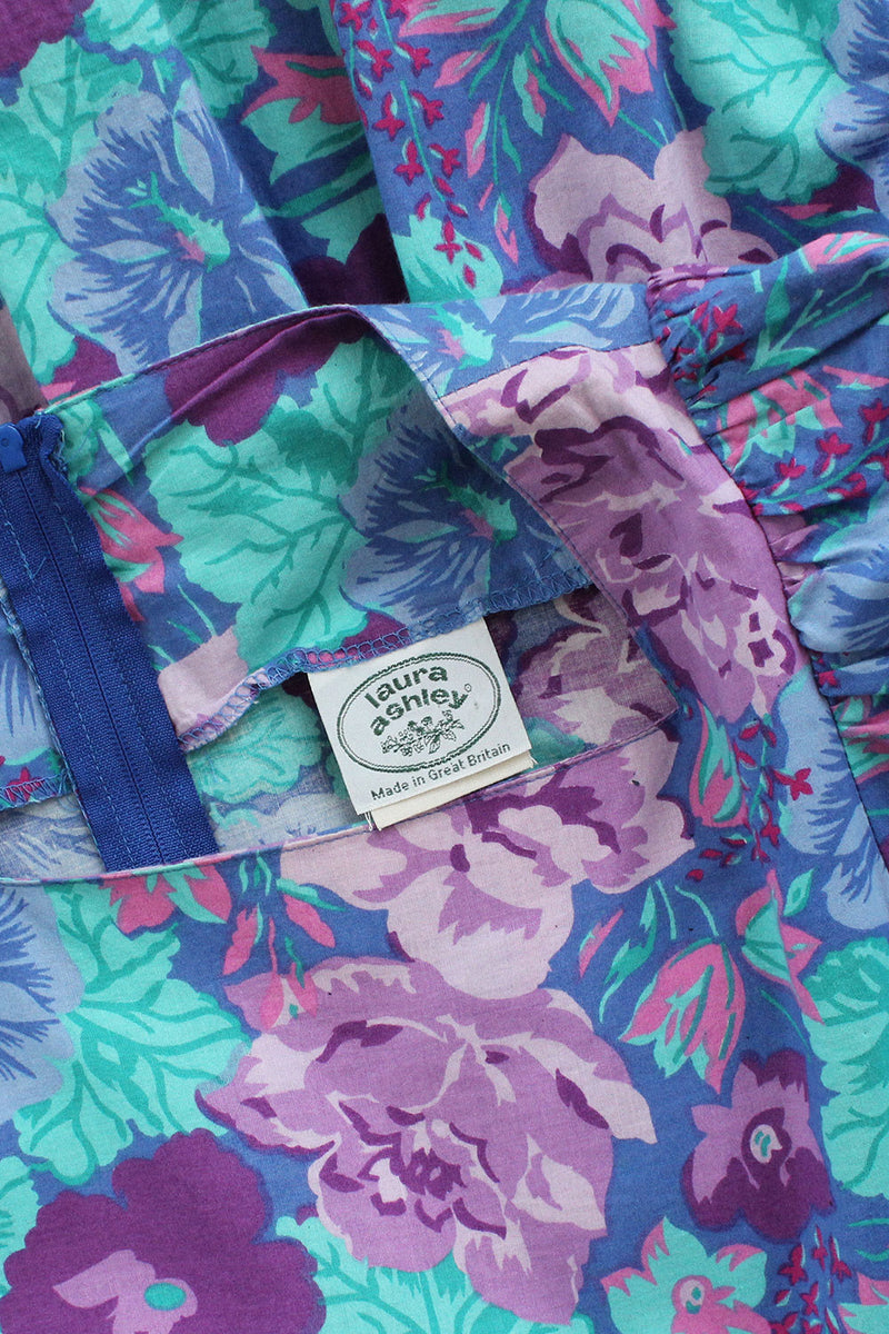 Laura Ashley Teal Floral Dress XS/S