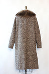 Lucy Fur Collar Tweed Coat M/L