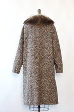 Lucy Fur Collar Tweed Coat M/L