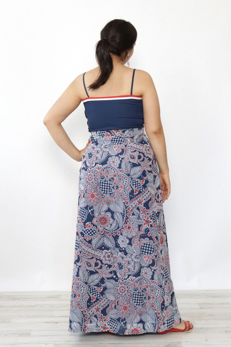 Nicky Patterned Wrap Maxi L/XL