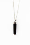 Black Crystal Pendant Necklace