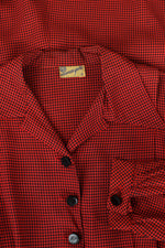 Vermilion Checkered '40s Dress L