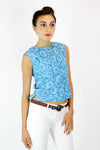 vintage floral shell top
