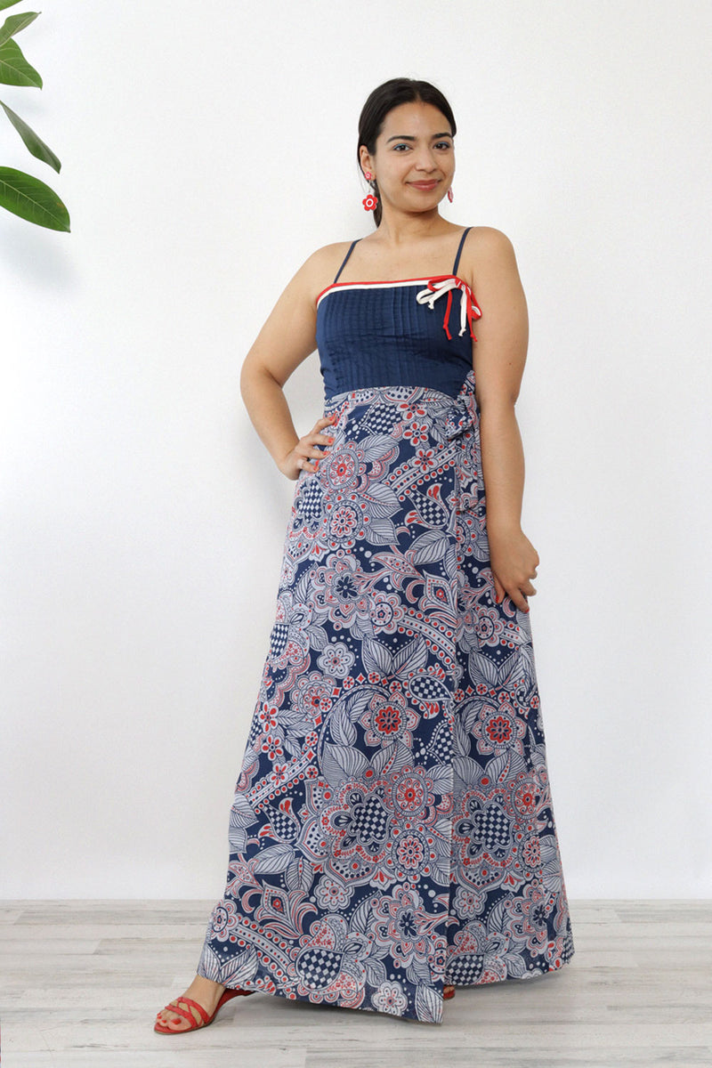 Nicky Patterned Wrap Maxi L/XL