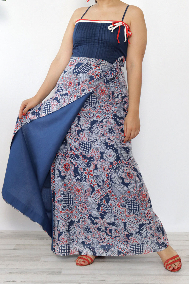 Nicky Patterned Wrap Maxi L/XL
