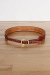 Tooled Polo Leather Belt