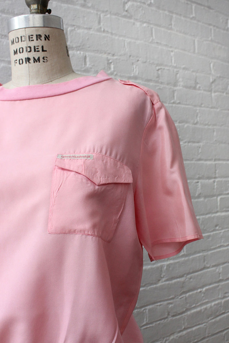 Vanderbilt Pink Silk Sport Tee M/L