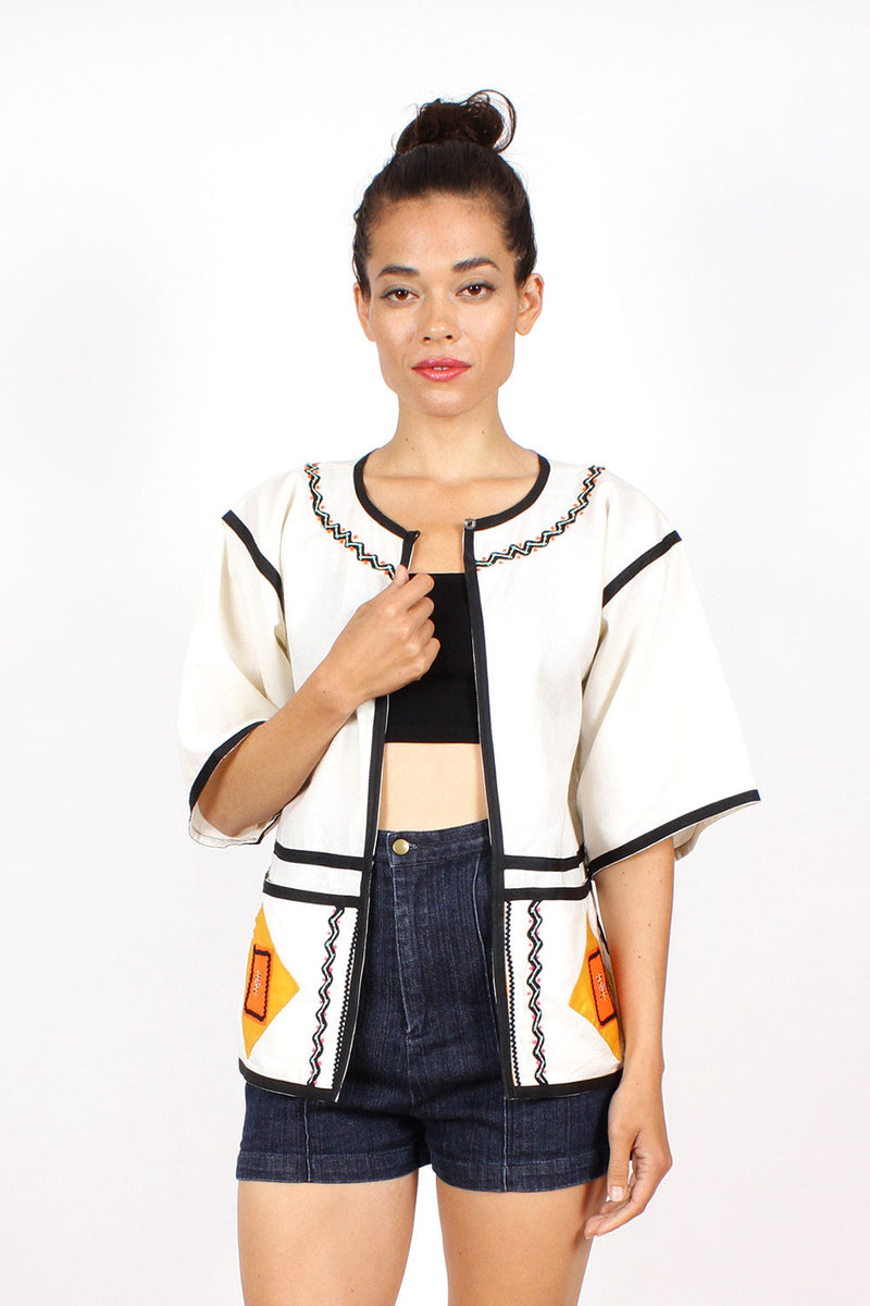 Applique Cotton Jacket