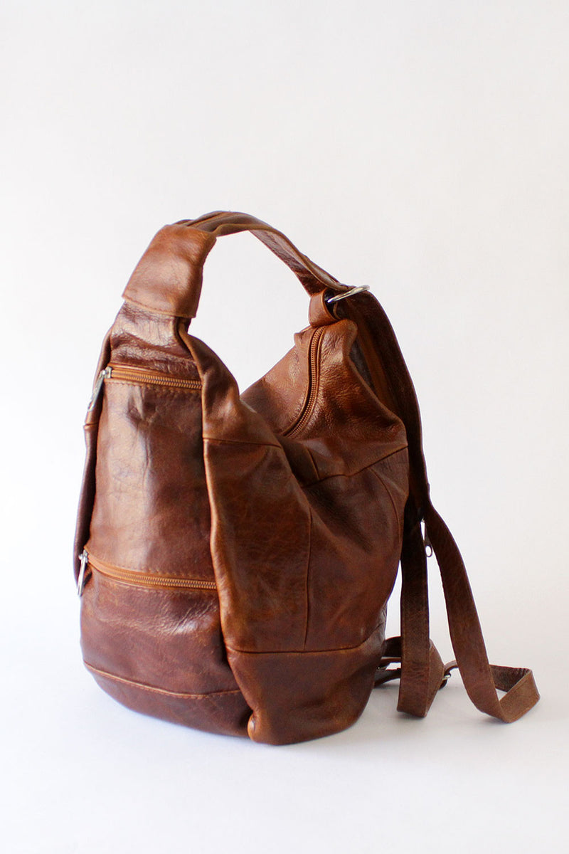 Brown Bucket Backpack