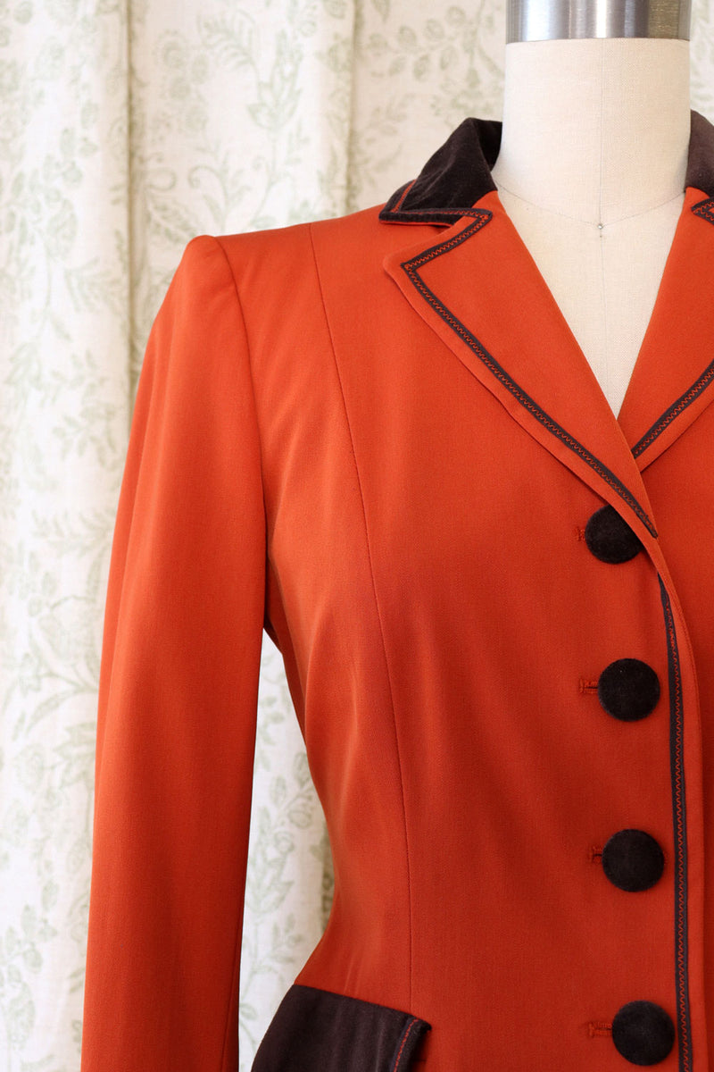 Moschino Velvet Trim Blazer XS