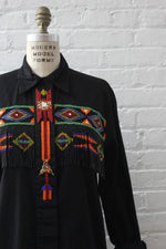 Beaded Fringe Buttondown M