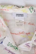 Sonia Rykiel Embroidered Novelty Blouse S/M