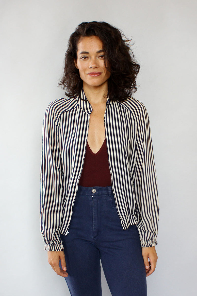 Paperthin Silk Stripe Jacket S/M