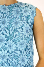 blue vintage floral shell top