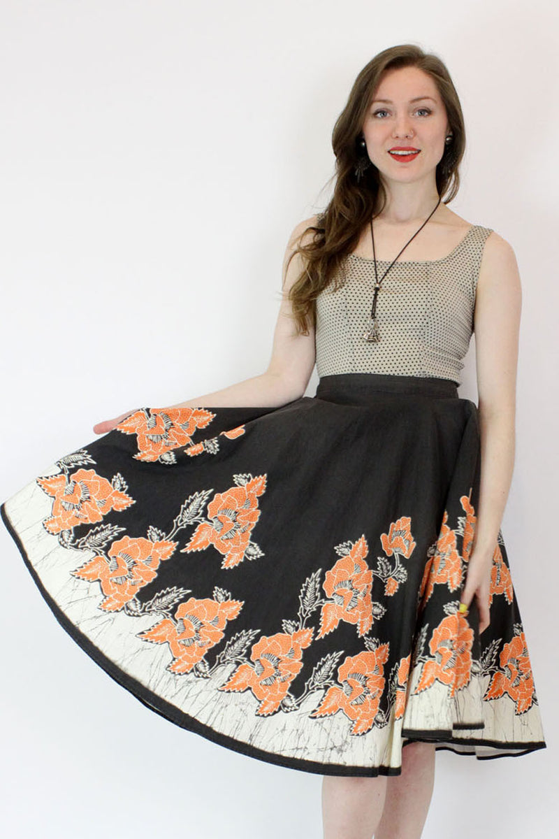 Batik Circle Skirt M