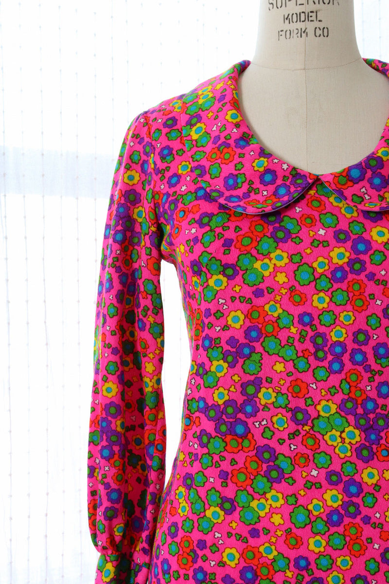 Flower Power Collared Mini Dress XS/S