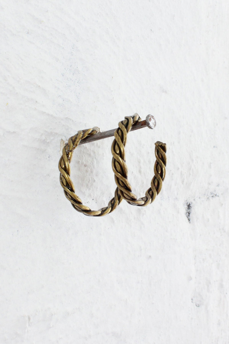 Brassy Coil Hoops