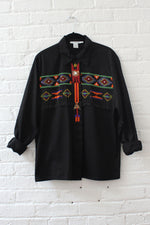 Beaded Fringe Buttondown M