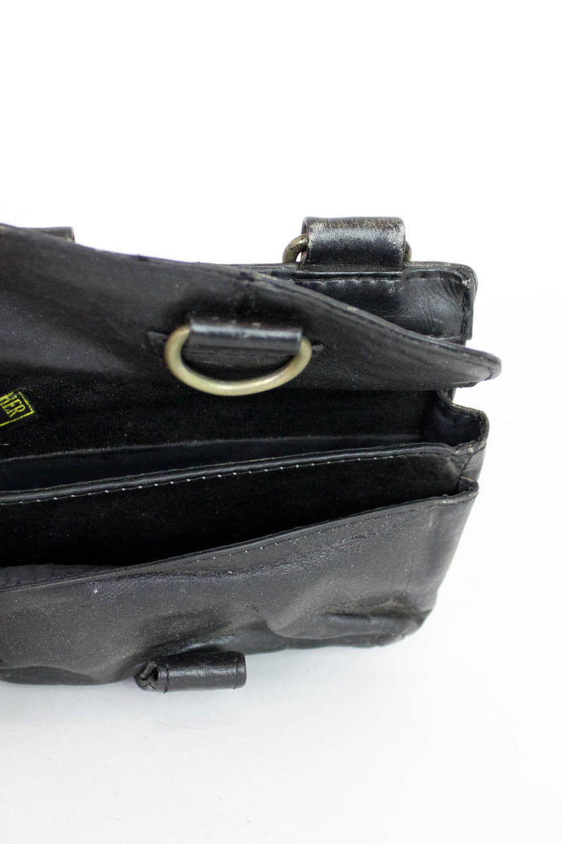 Black Leather Belt Pouch