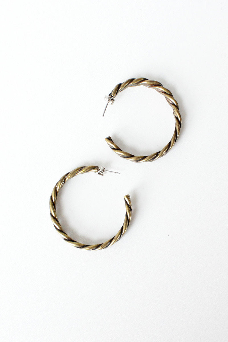 Brassy Coil Hoops