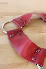 Cherry Leather O-Ring Belt