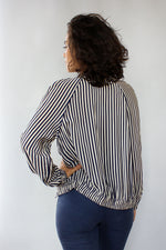 Paperthin Silk Stripe Jacket S/M