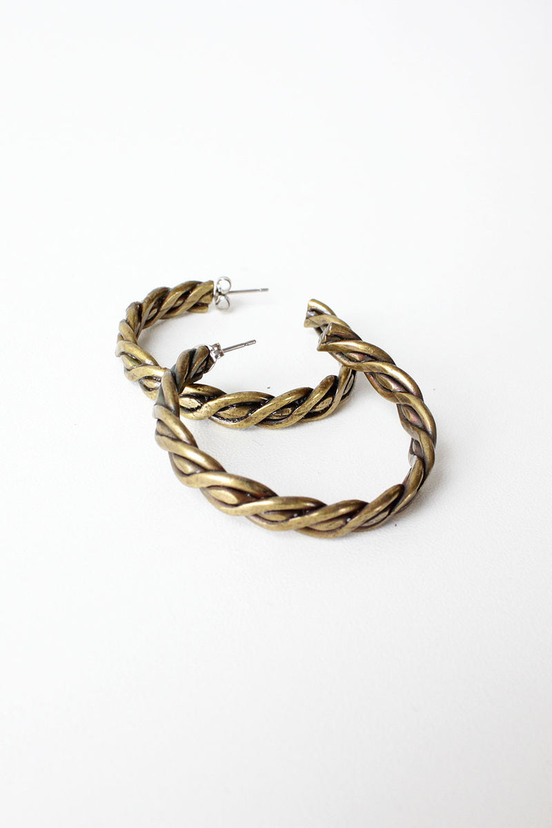 Brassy Coil Hoops