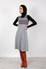 Heather Folk Knit Dress XS-M