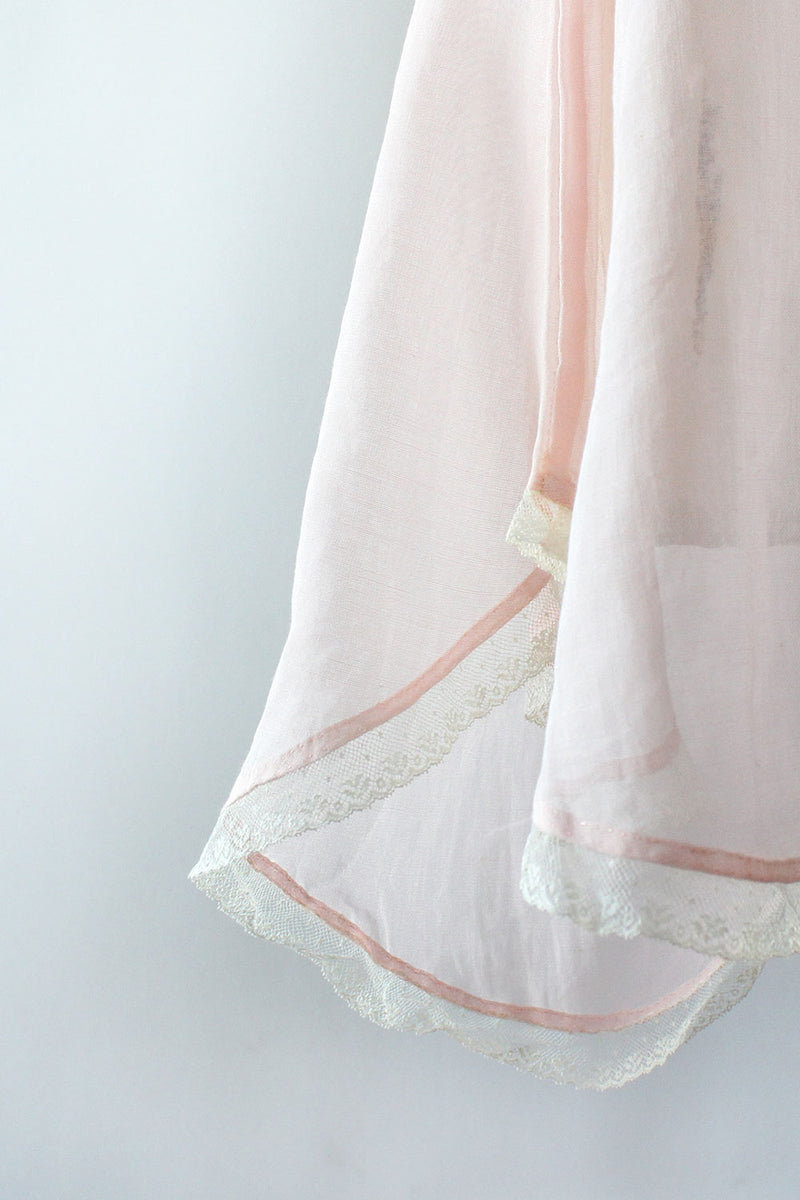 Pale Pink 1920s Cotton Step-In S/M