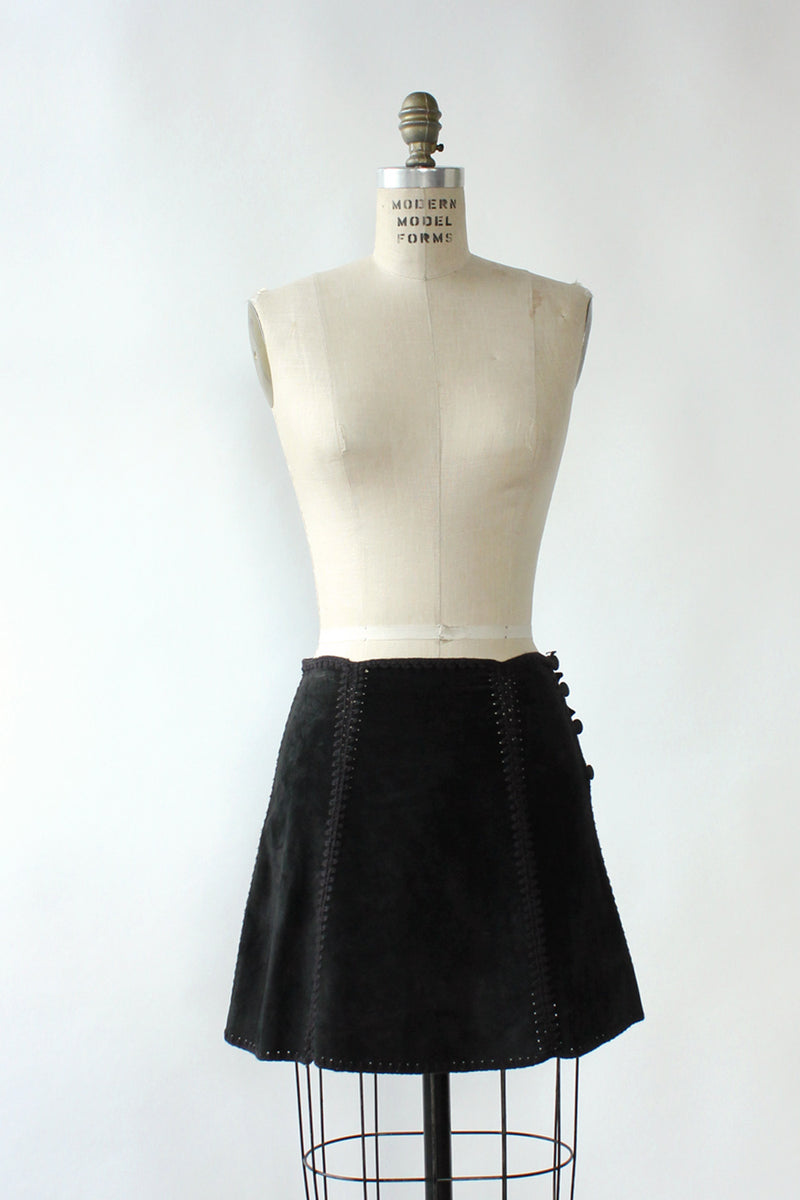 BCBG Crochet Suede Mini S
