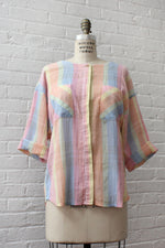 Sherbet Stripe Gauze Shirt S-L
