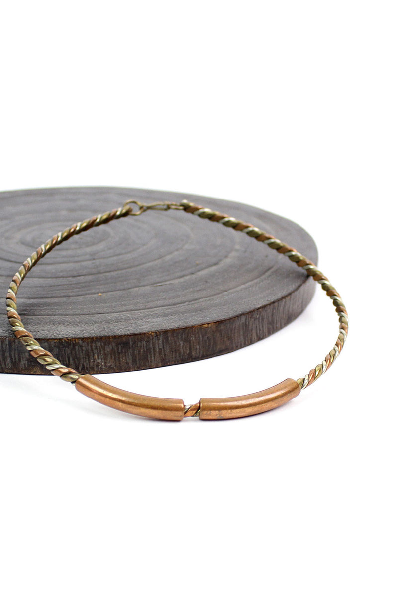 Twisted Copper Choker