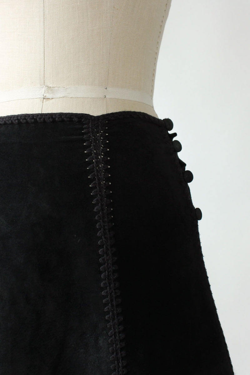 BCBG Crochet Suede Mini S