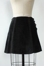 BCBG Crochet Suede Mini S