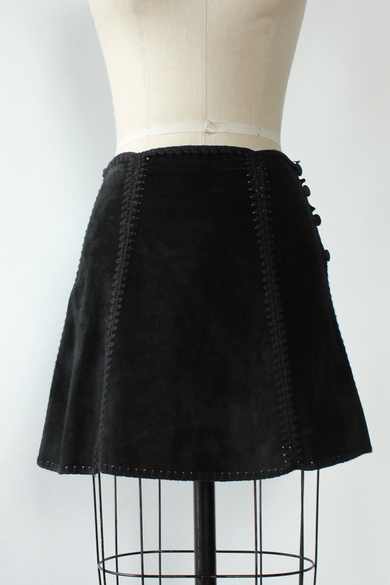 BCBG Crochet Suede Mini S