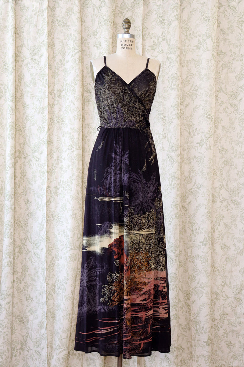 Midnight Panther Maxi Dress M