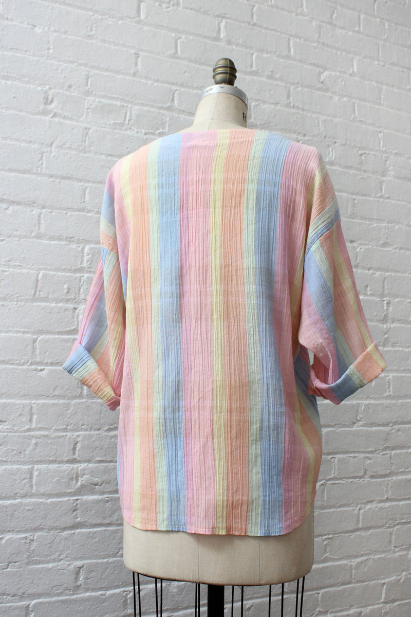 Sherbet Stripe Gauze Shirt S-L