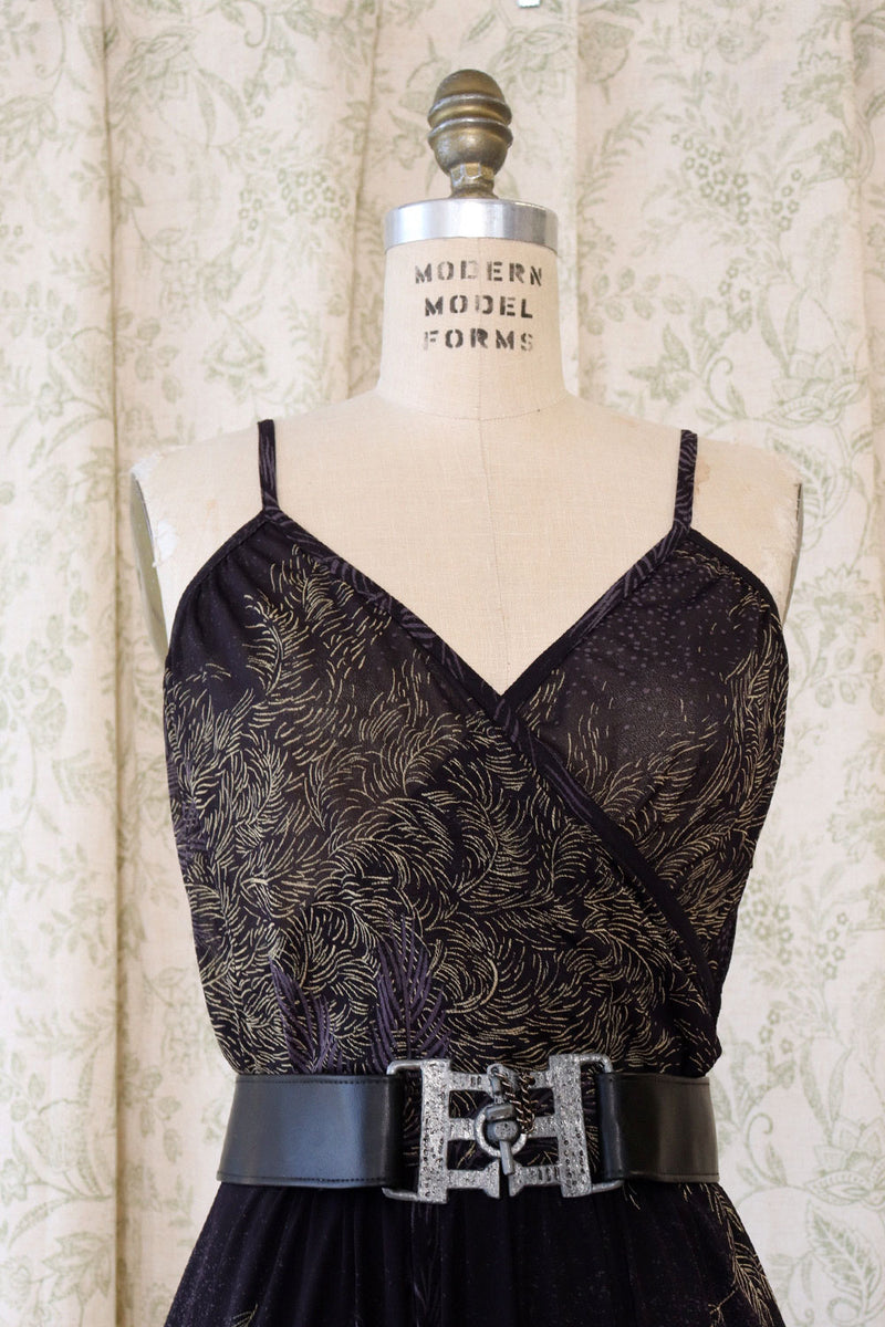 Midnight Panther Maxi Dress M