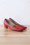Brick Red Leather Heels 7 1/2