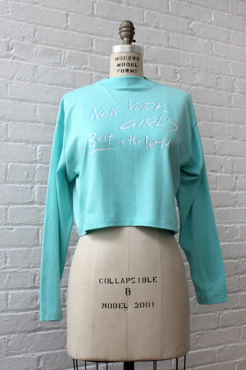 New York Girls Cropped Tee S-L