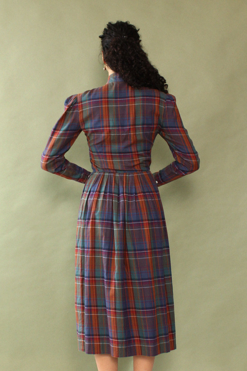 Ralph Lauren Plaid Prairie Dress S/M OMNIA Ralph Lauren Plaid Prairie Dress S/M OMNIA