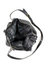 Furla Black Leather Drawstring Bucket Bag