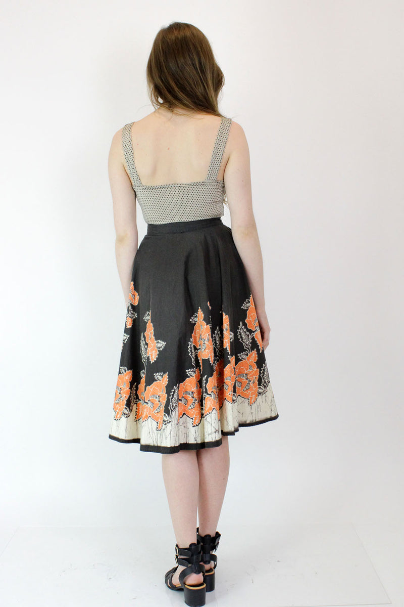 Batik Circle Skirt M