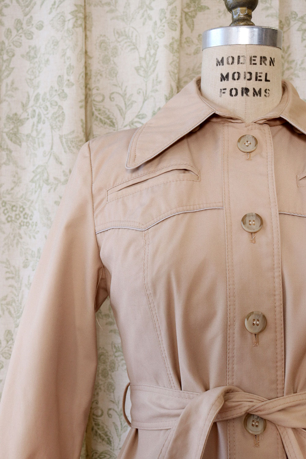 Stone Khaki Fit Flare Trench XS/S